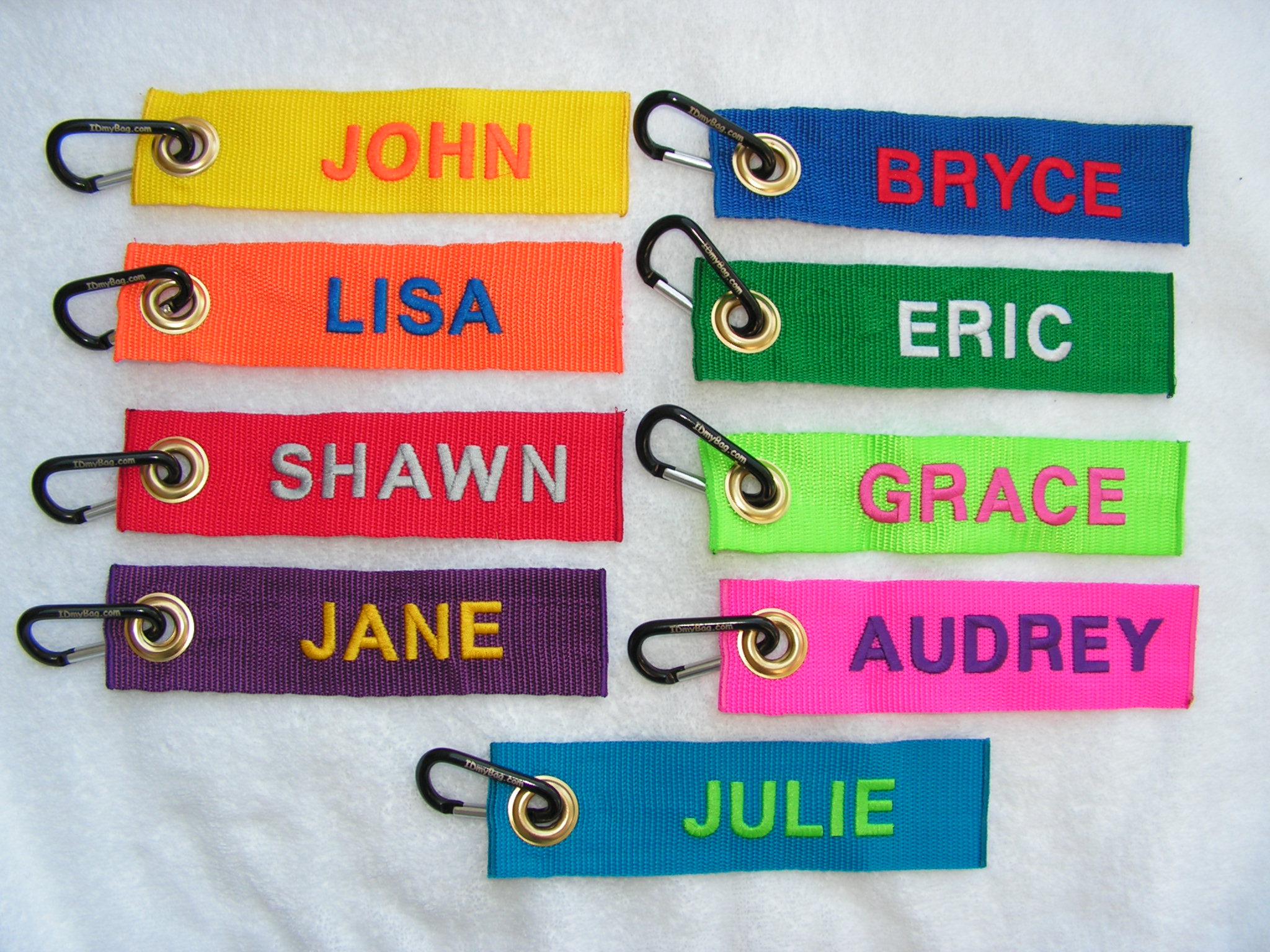 personalized embroidered luggage straps